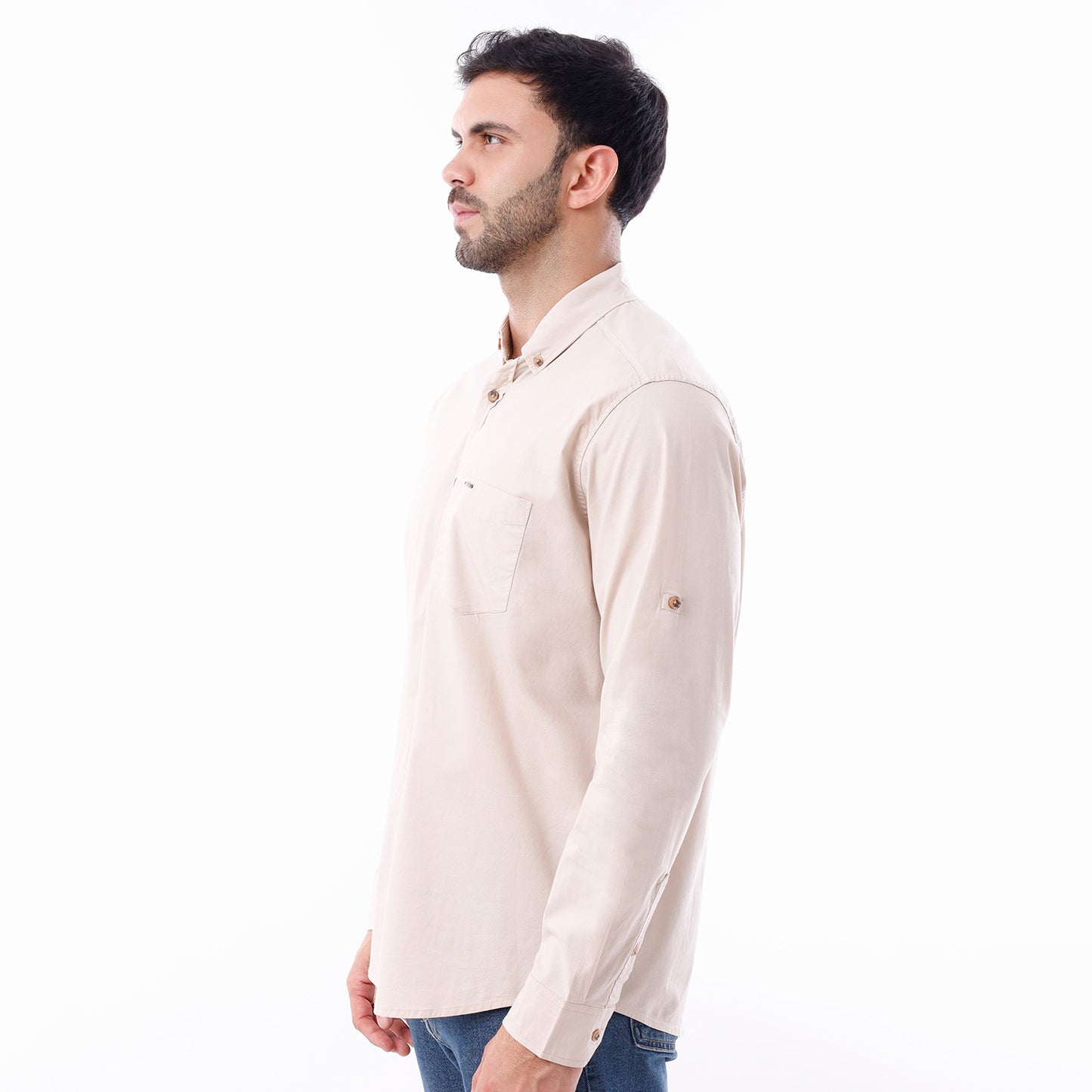 Camisa Hombre Slim Fit Beige – 230465