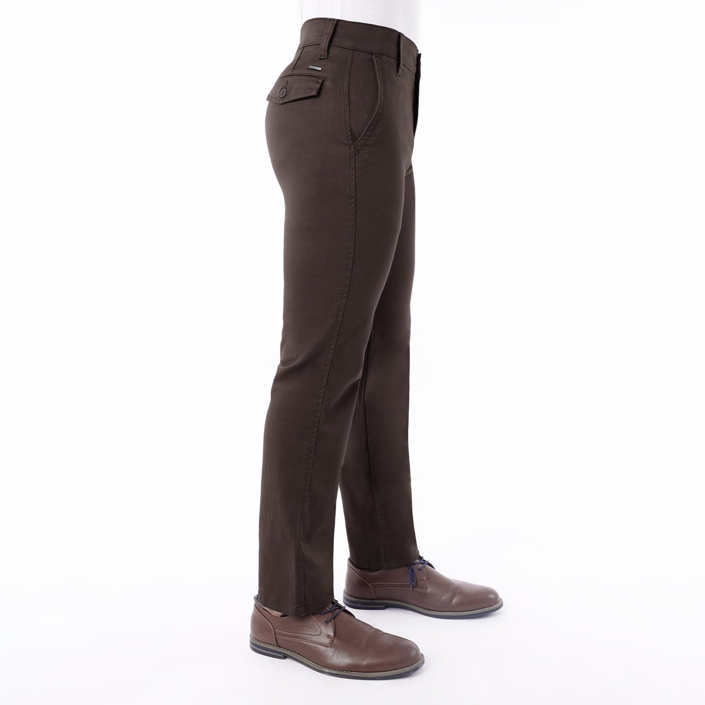 Pantalón Drill Hombre Satinado Regular Fit Marrón - 230885