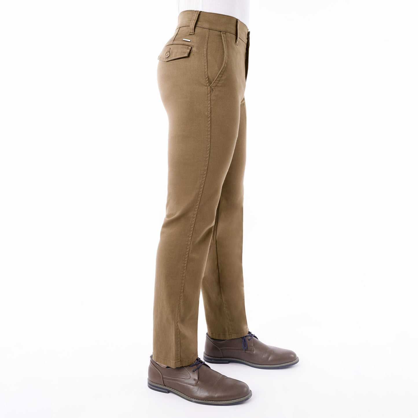 Pantalon Drill Hombre Satinado Regular Fit Camello - 230612