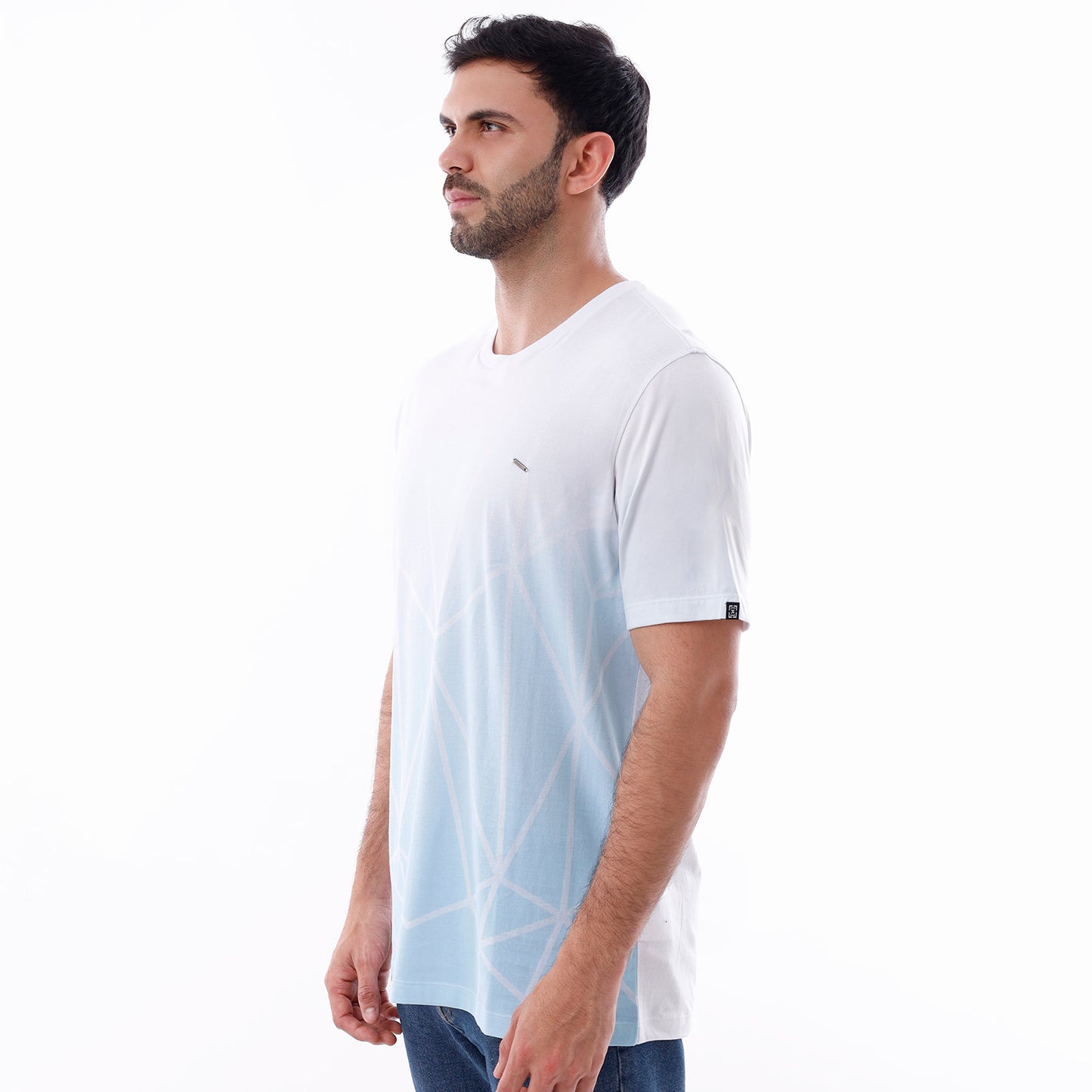 Polo Caballero Estampado Regular Fit Blanco - 221566