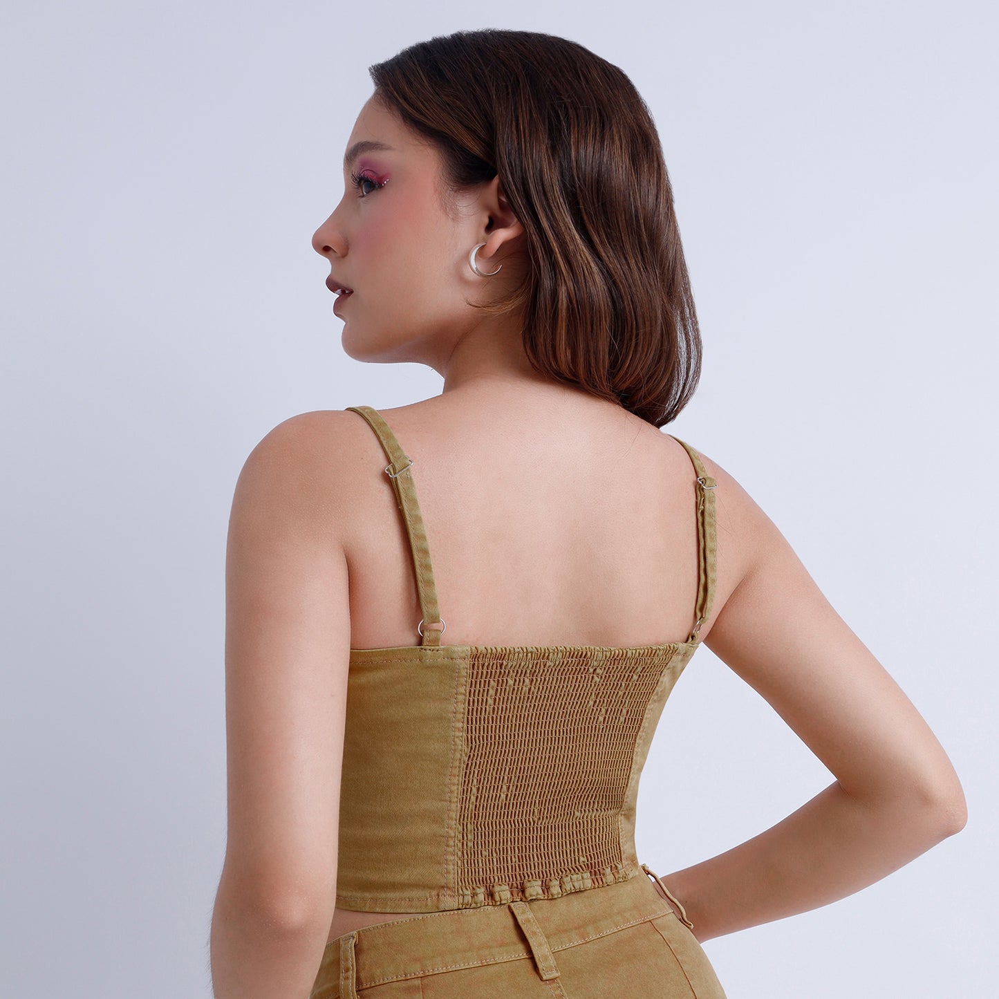 Top Tiras Mujer Camell