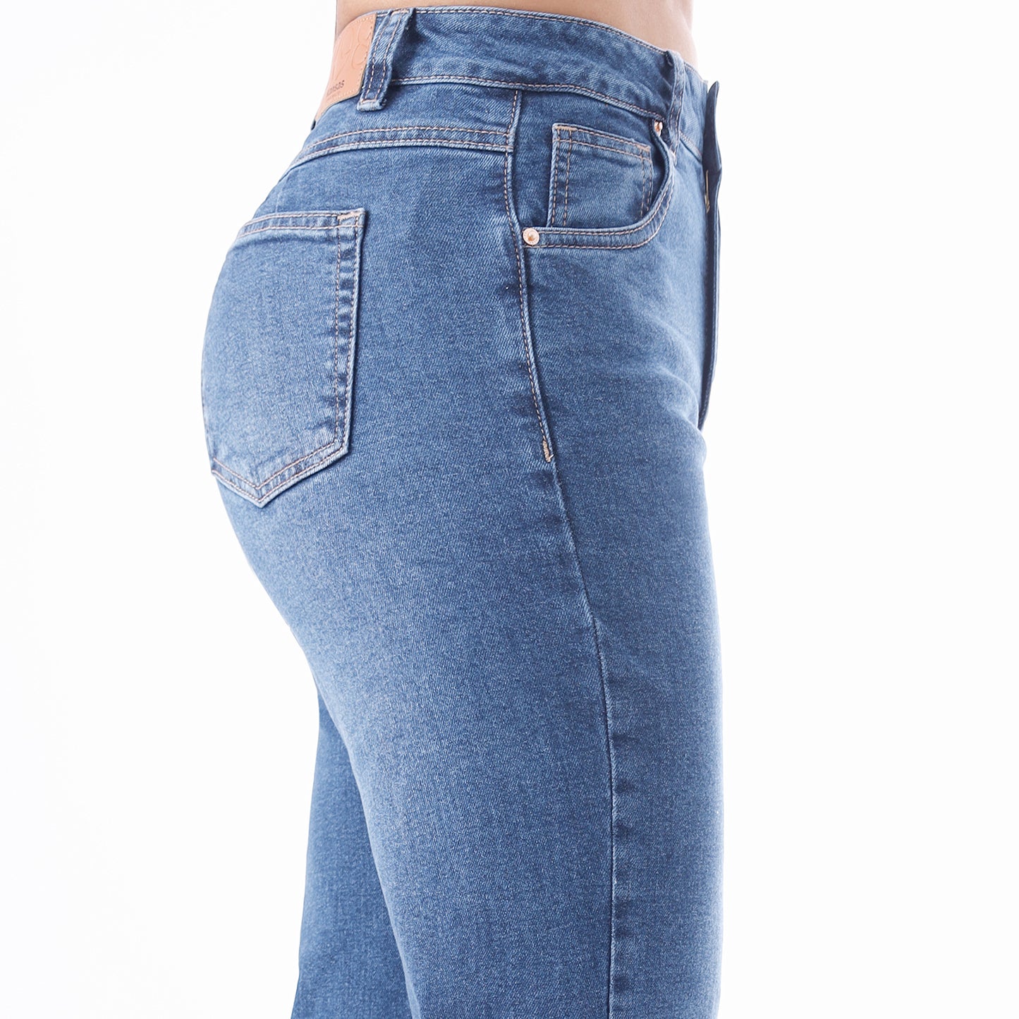 Jean Cintura Straight Cristal Moteado