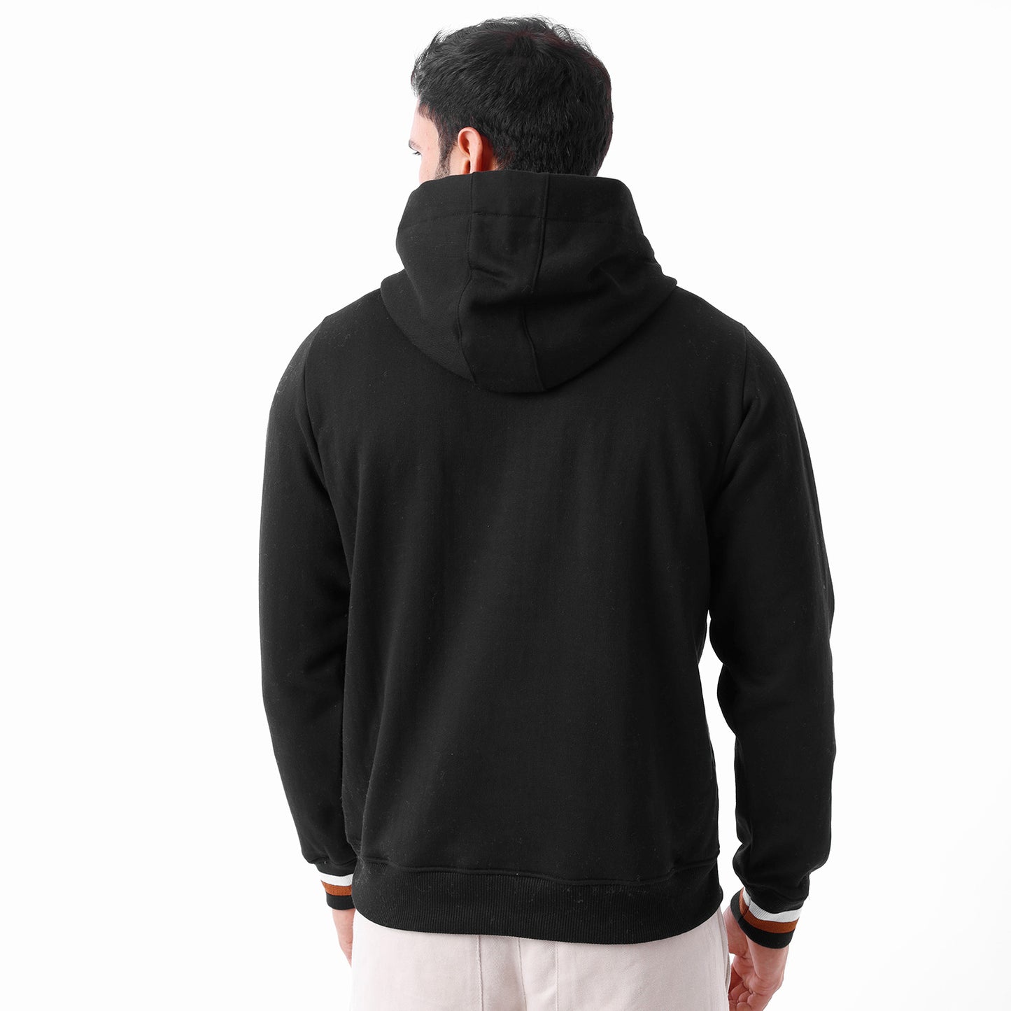 Polera Hombre Regular Fit Cierre Negro
