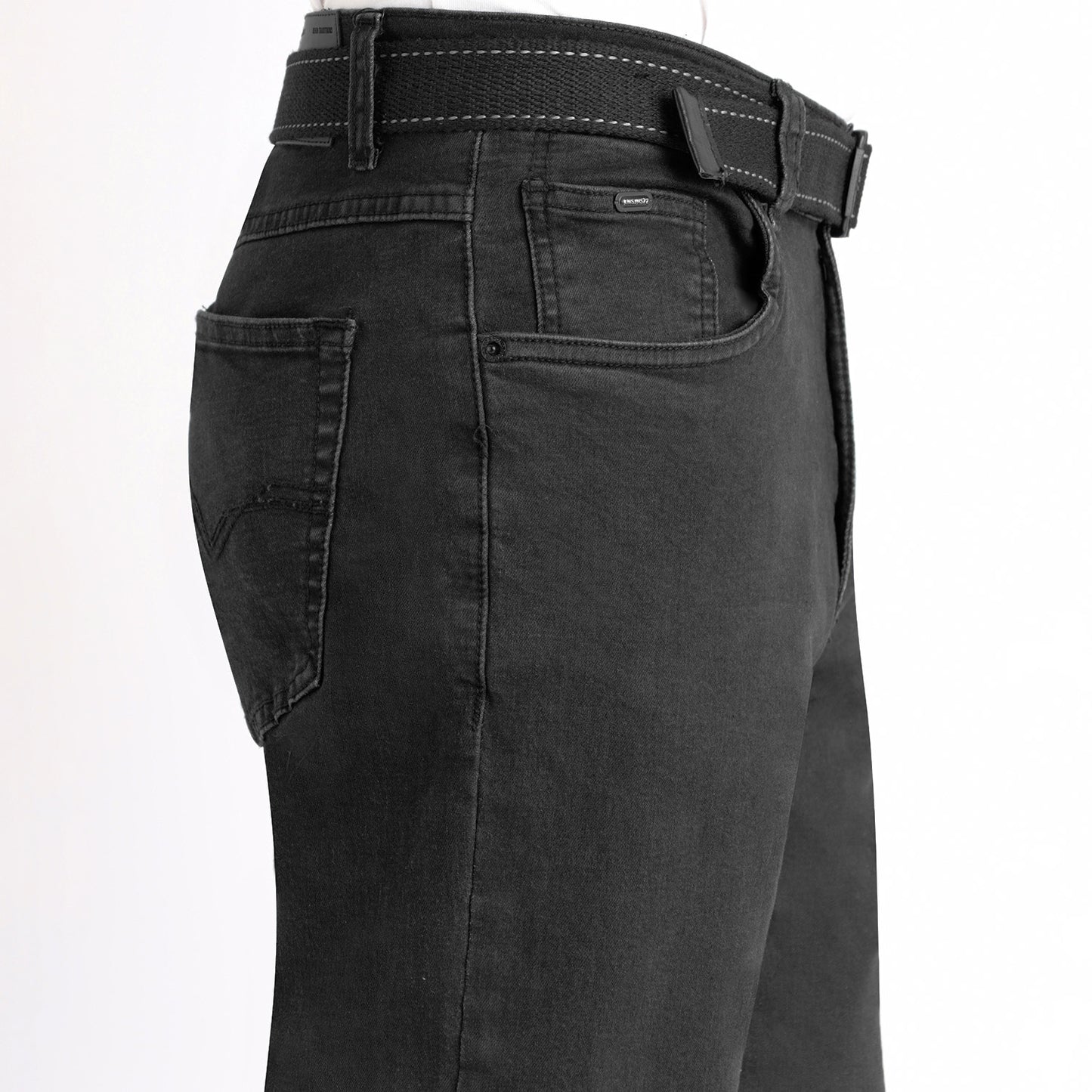 Pantalón de Caballero Regular Confort Premium con Correa - Negro