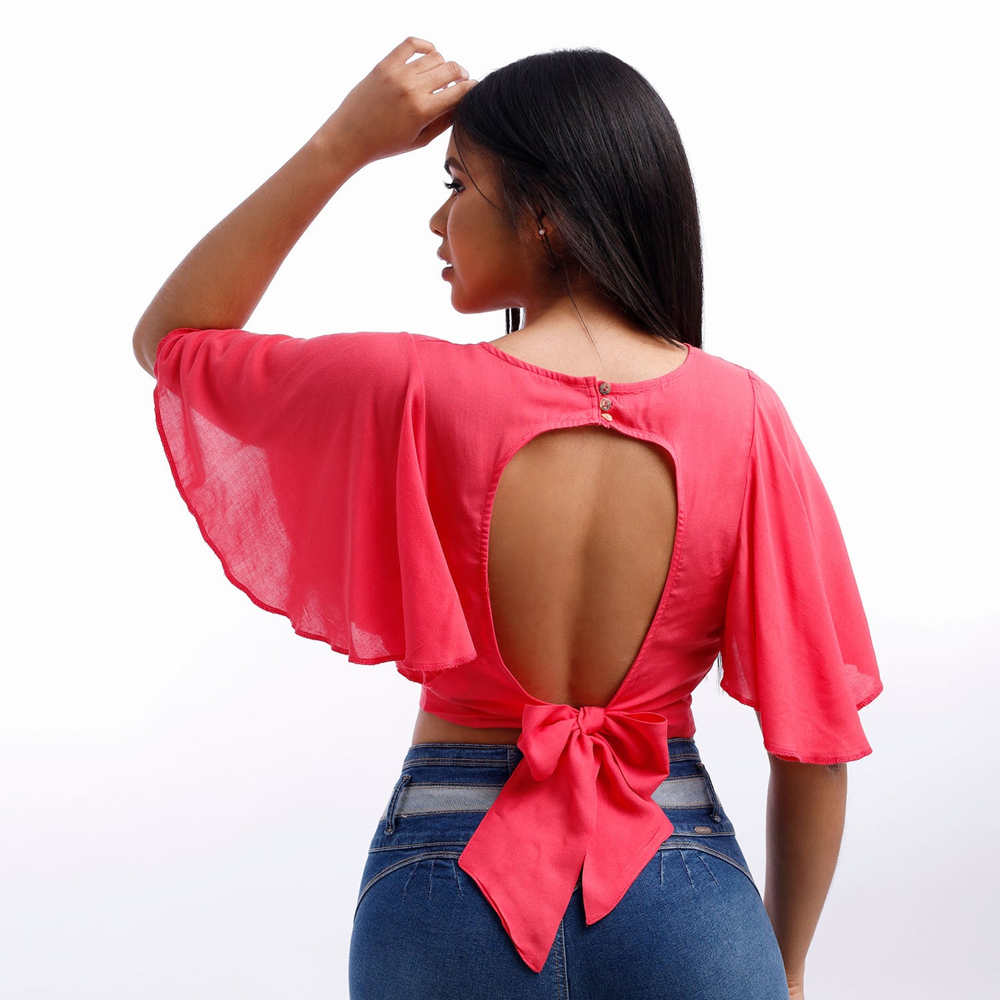 Blusa Kimono Dama Coral - 230601