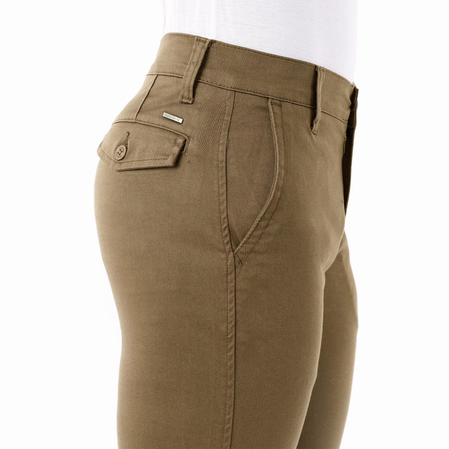 Pantalon Drill Hombre Satinado Regular Fit Camello - 230612