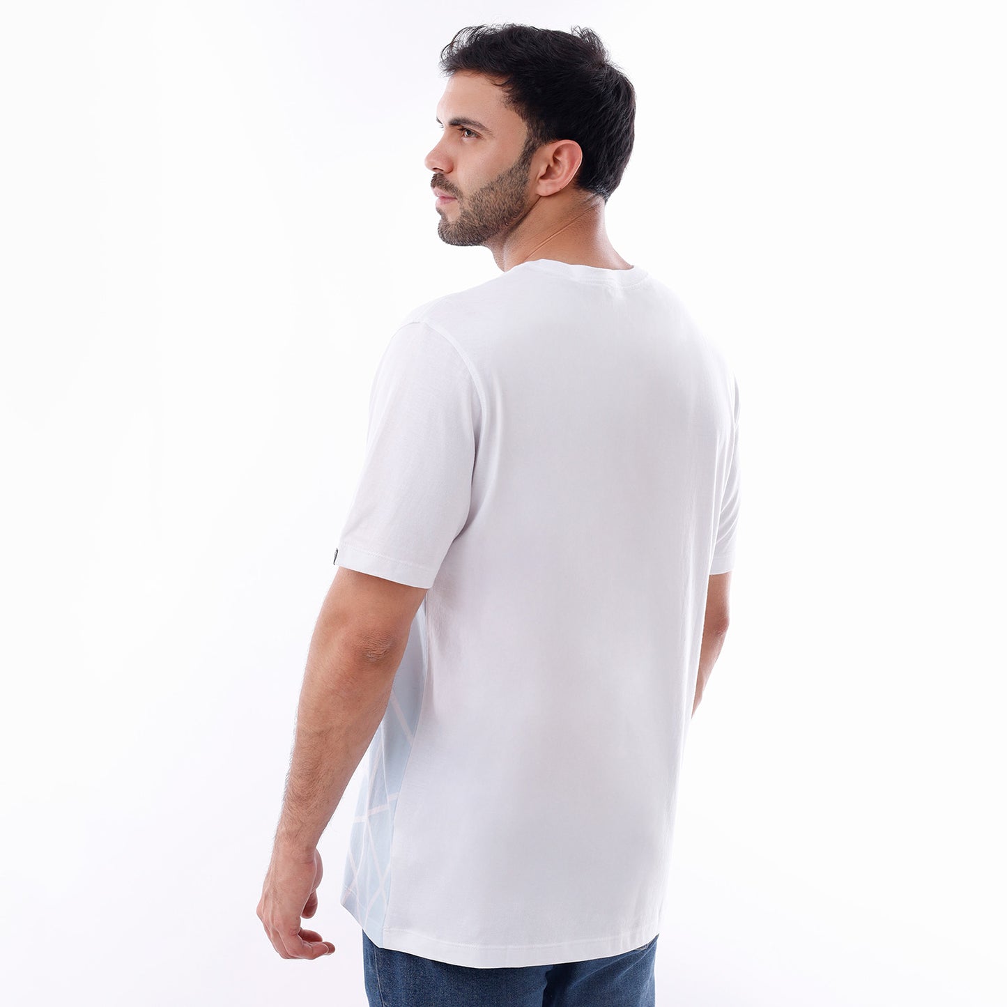 Polo Caballero Estampado Regular Fit Blanco - 221566