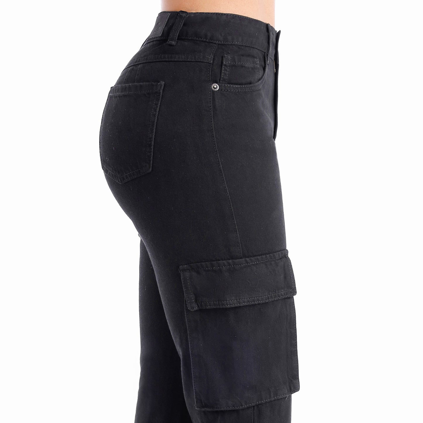 Jean Mom Cargo Dama Cenizo - 230508
