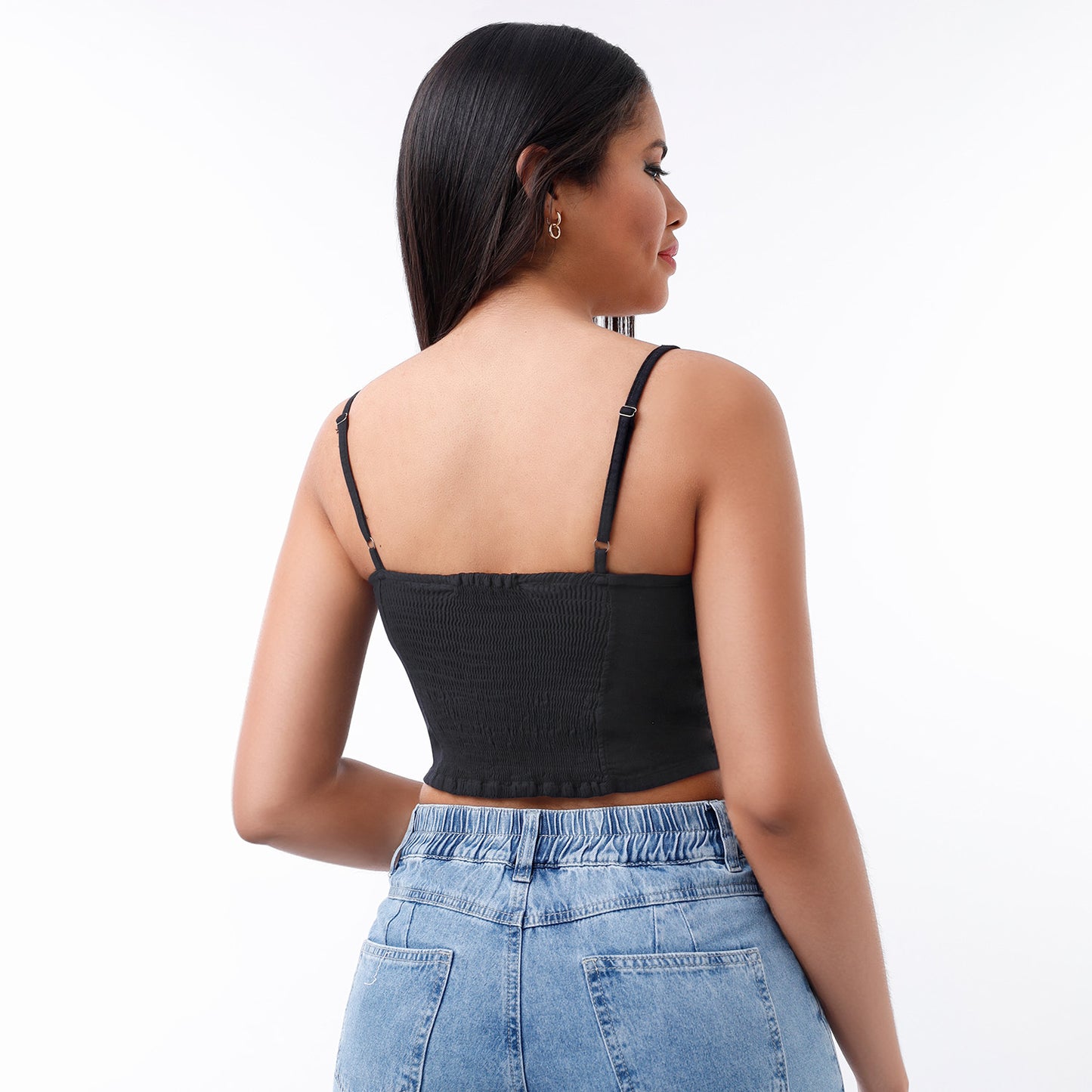 Top Tiras Dama Negro - 221223