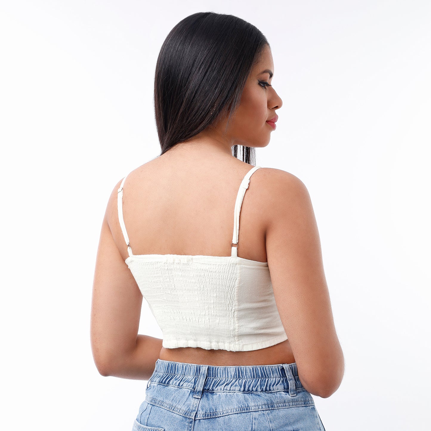 Top Tiras Dama Ecrú - 221222