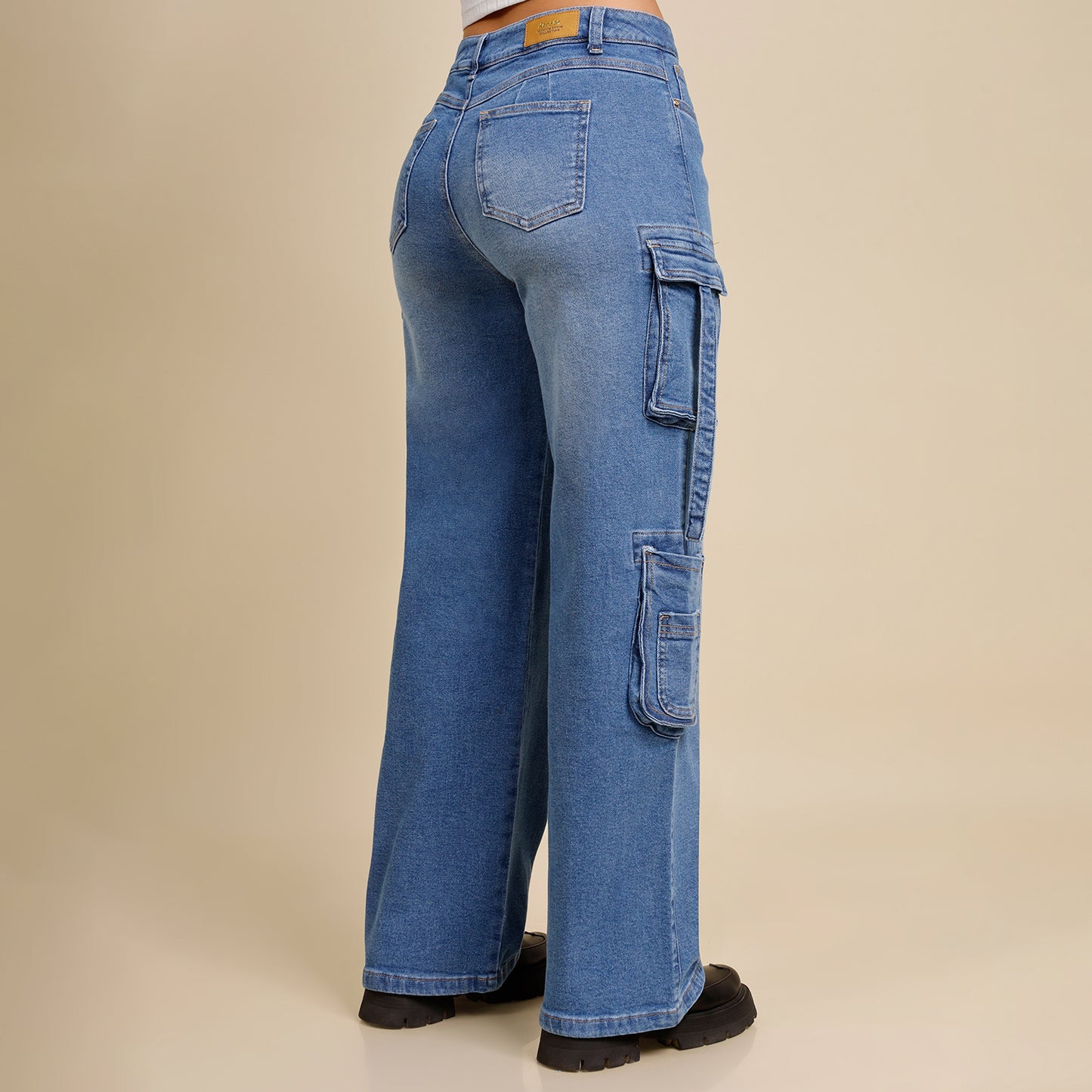 Pantalón Palazzo Cargo Cristal Moteado