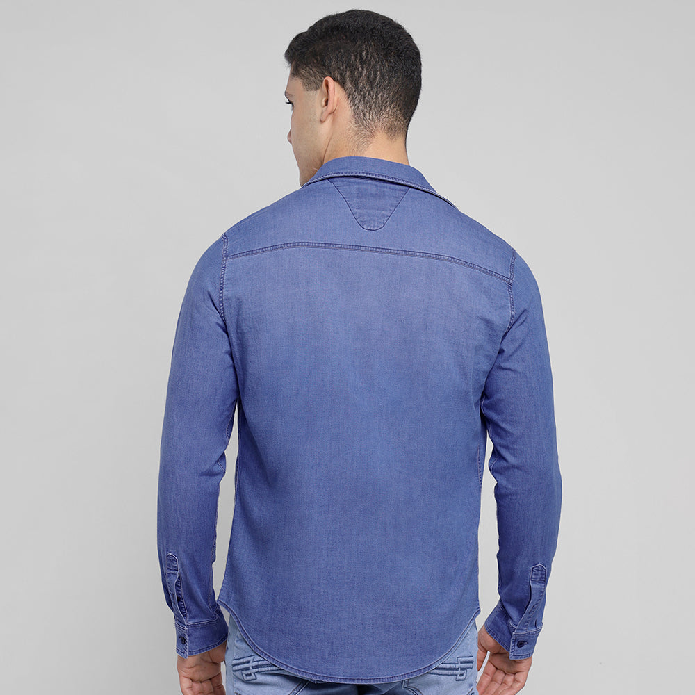 Camisa Hombre Slim Fit Azul – 230444