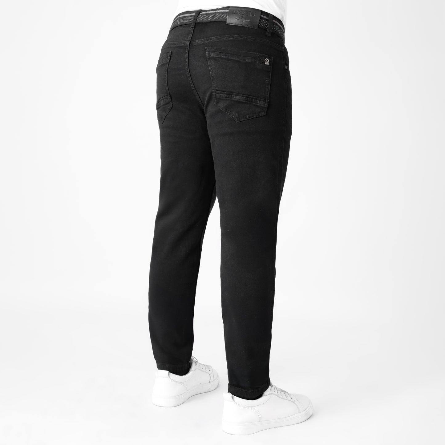 Jean Hombre Extreme Skinny C/correa Negro