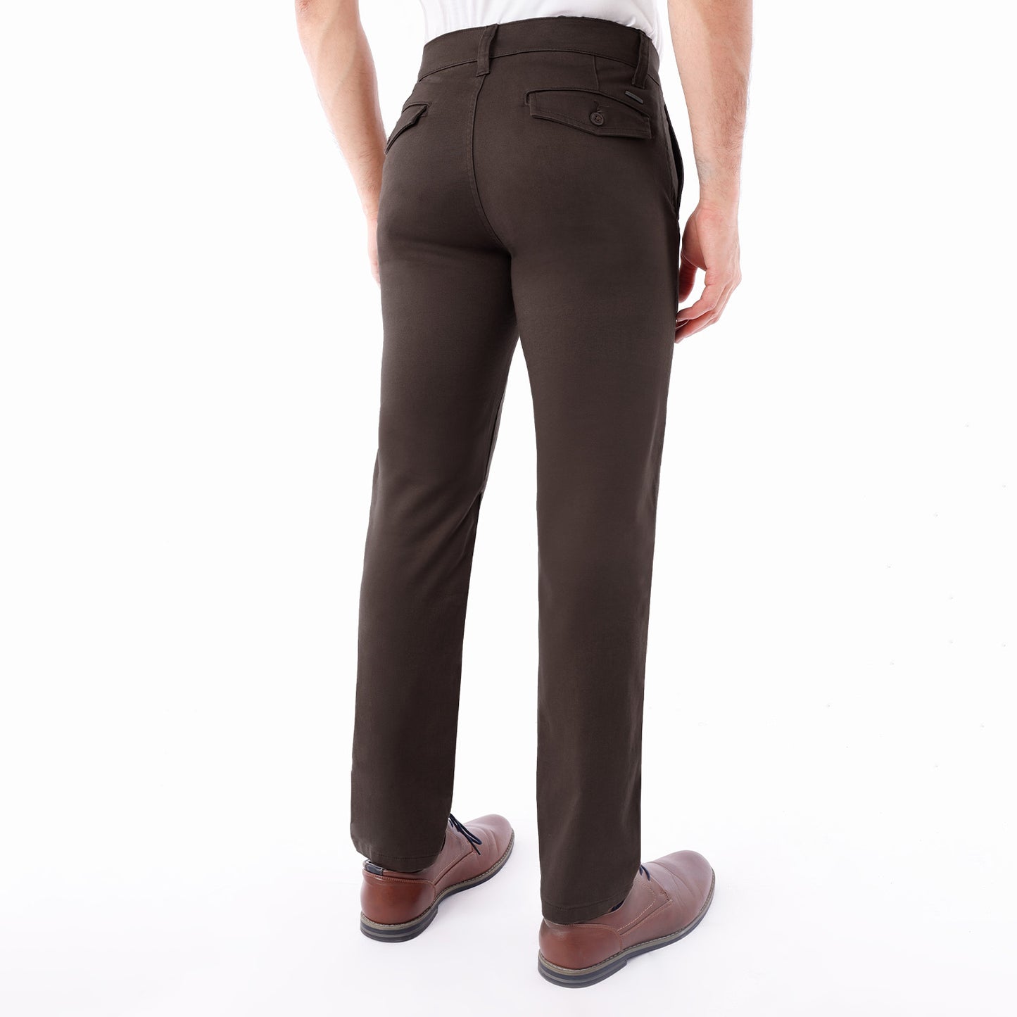 Pantalón Drill Hombre Satinado Regular Fit Marrón - 230885