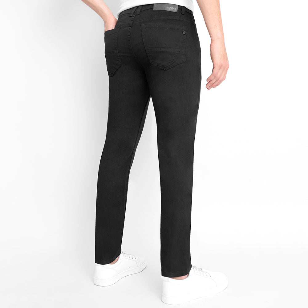 Pantalón Drill Hombre Slim Negro - 230006