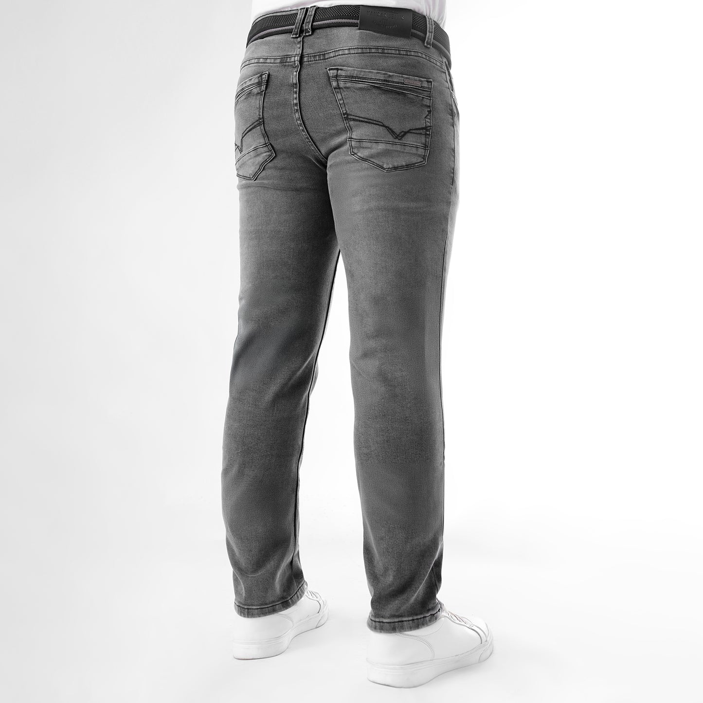 Jean Hombre Skinny Fit C/correa Plomo Focalizado