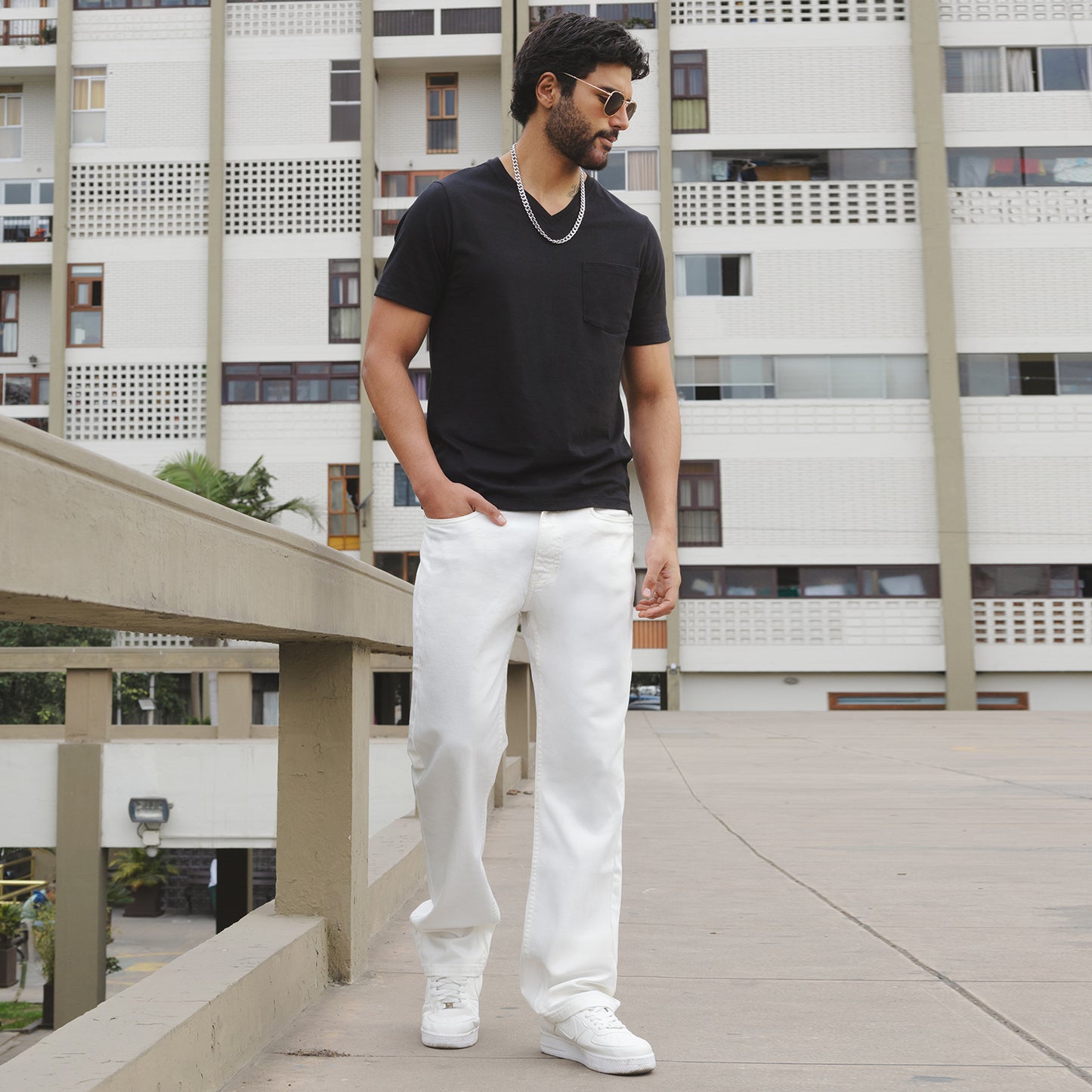 Jean Hombre Straight Recto Ecru
