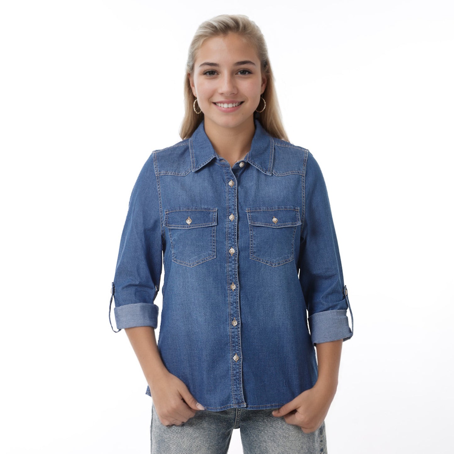 Blusa Mujer Camisero Cristal Moteado - 240136