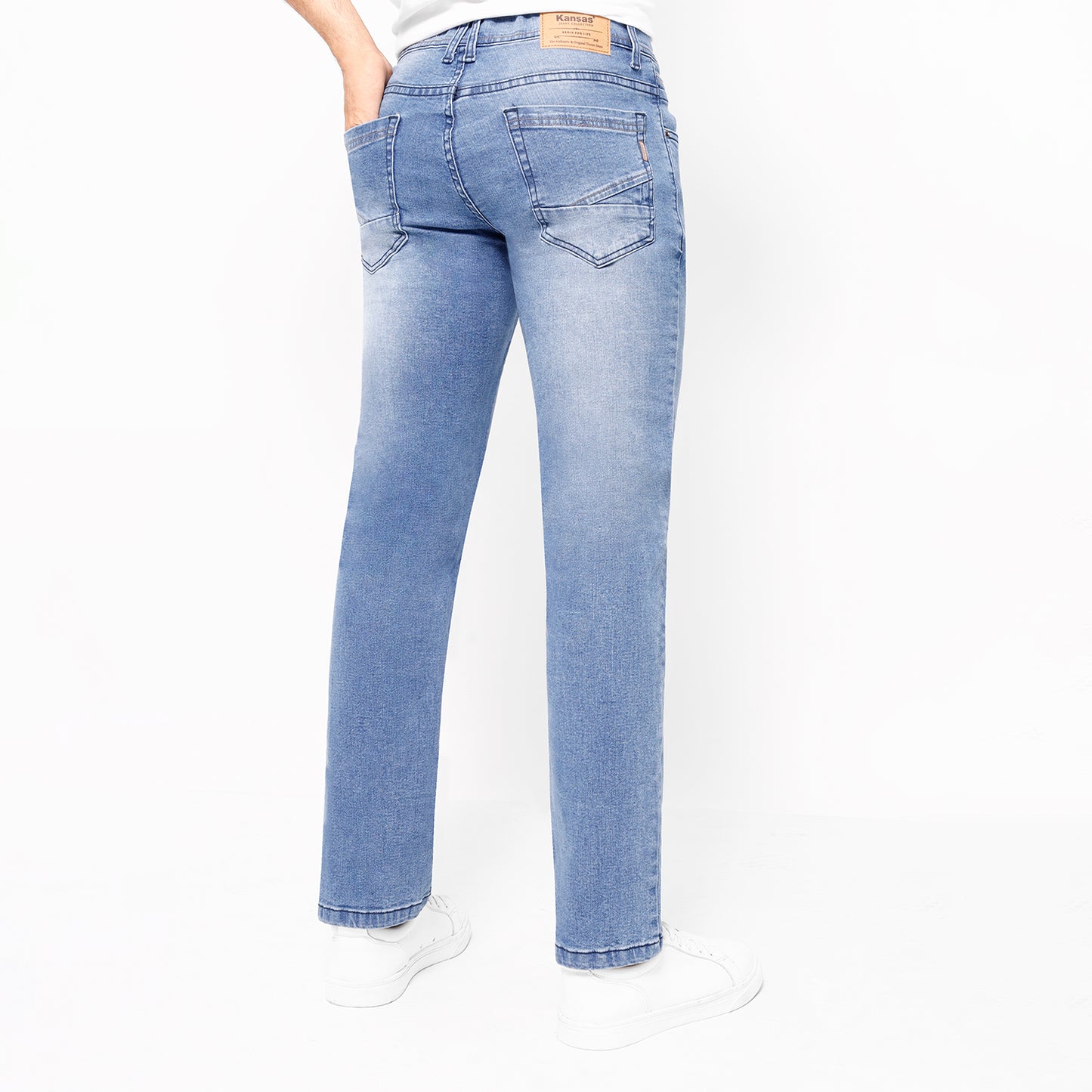 Jean Straight Recto Caballero Cristal Claro Contaminado - 221742