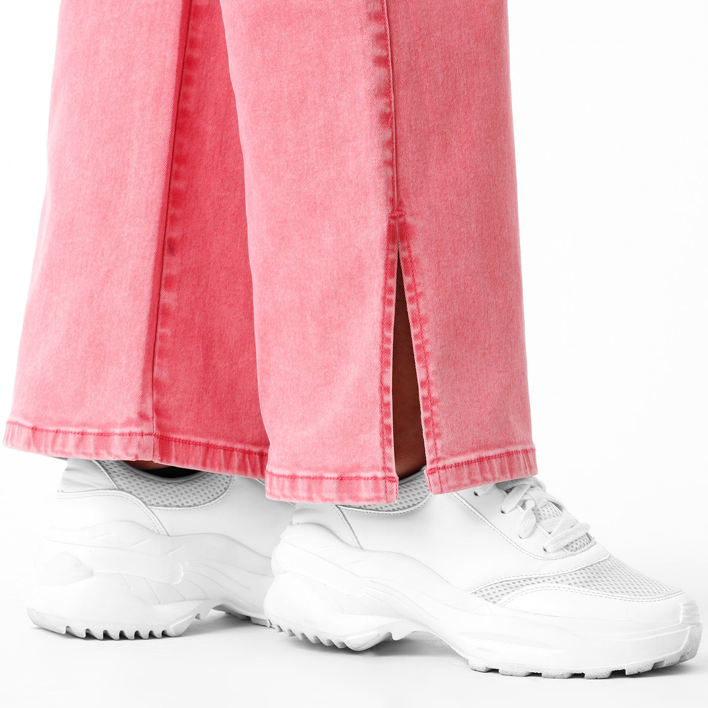 Jean Dama Palazzo Cargo en Cintura Color Fresa- 230746