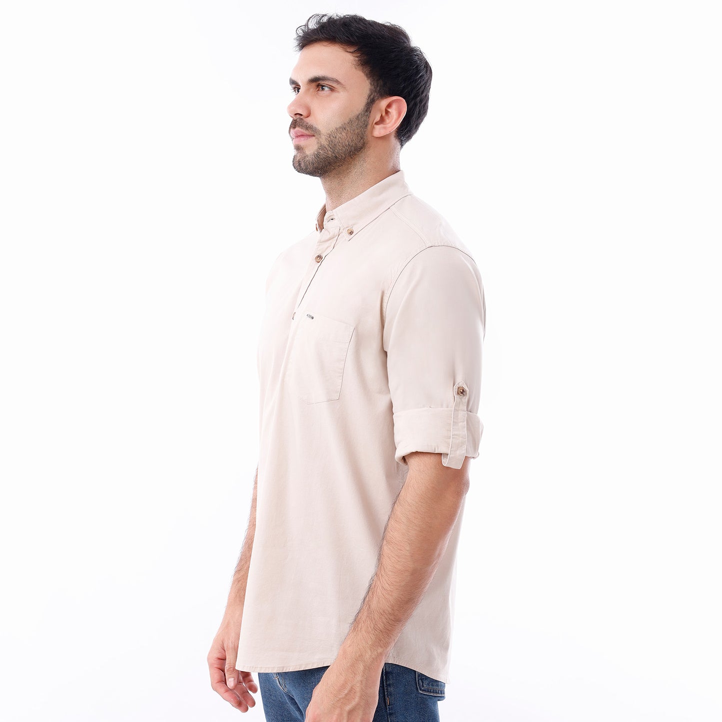 Camisa Caballero Slim Fit Beige – 230465