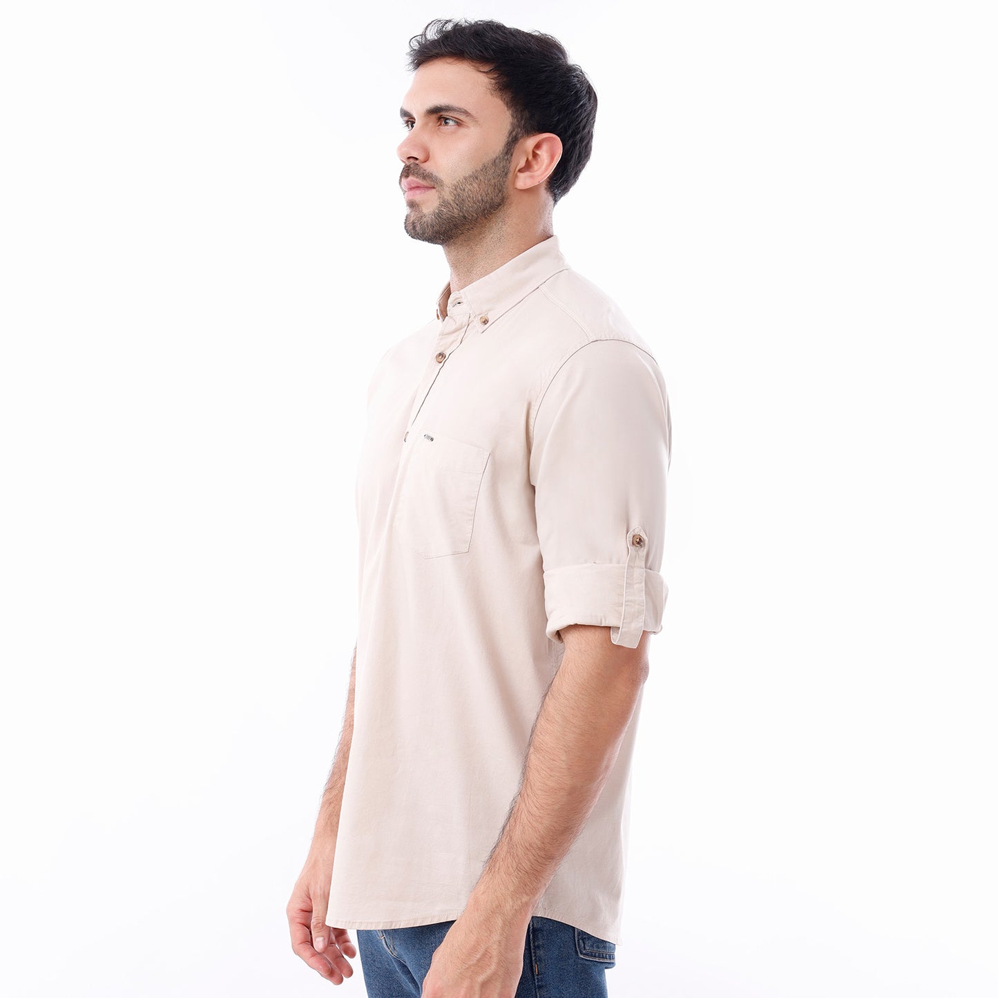 Camisa Hombre Slim Fit Beige – 230465