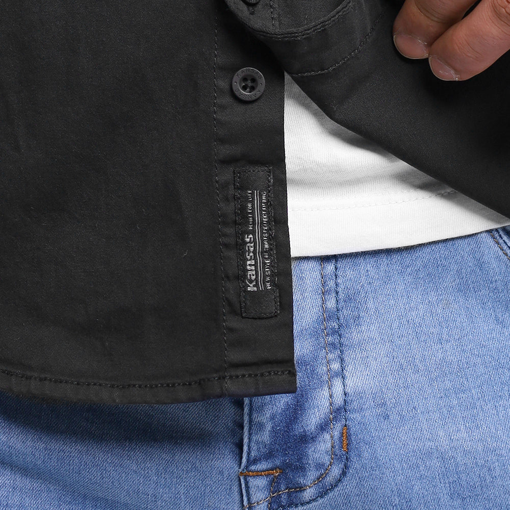 Camisa Caballero Slim Fit Negro – 230445