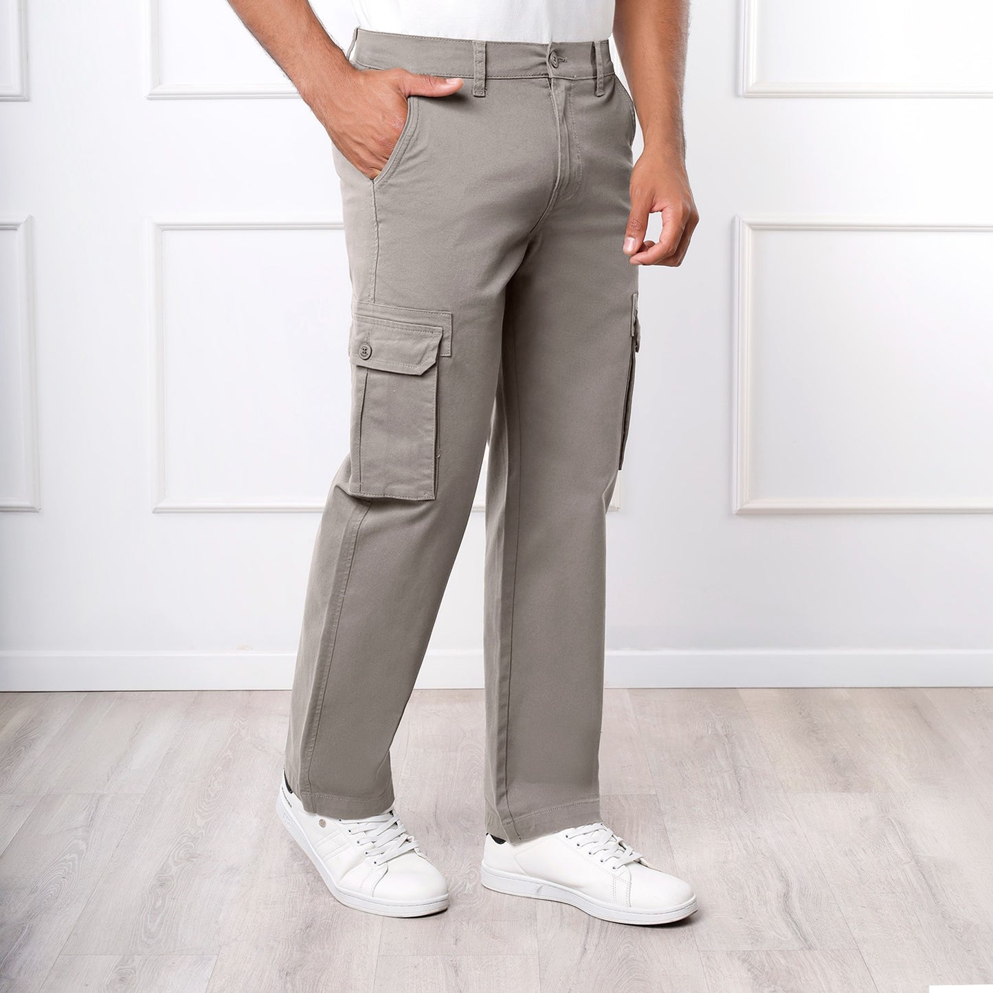 Pantalón de Caballero Cargo Loose Fit – Color Castor