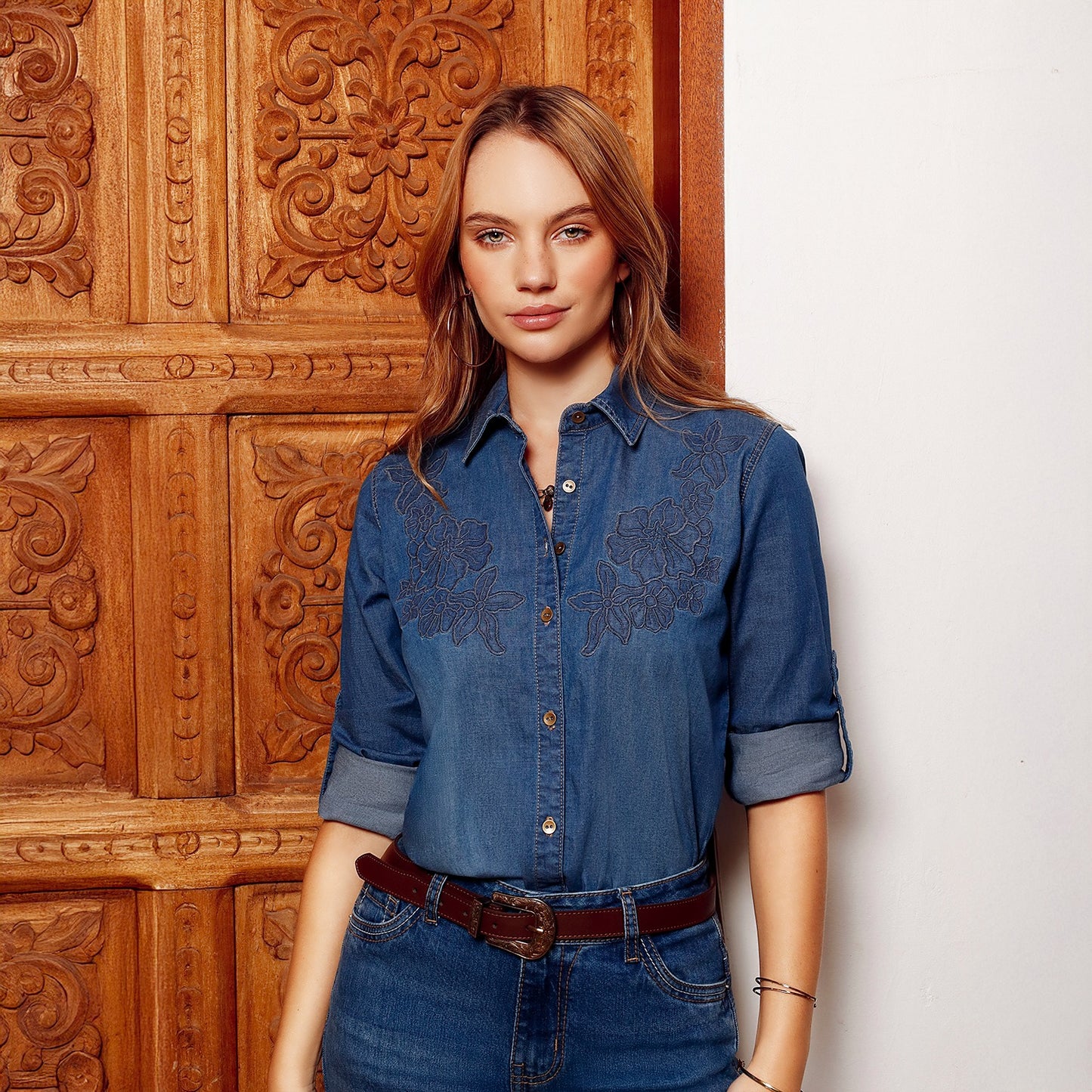 Blusa Dama Molly Manga Larga