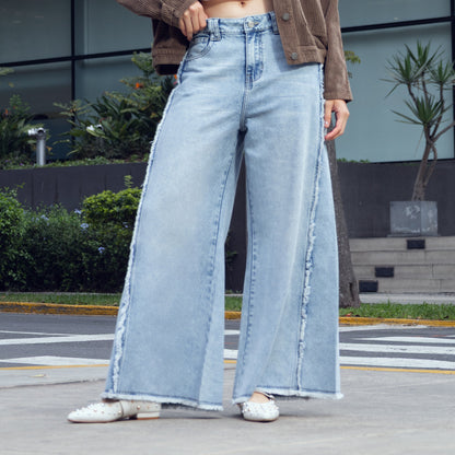 Pantalón Celina Cintura Wide Flare 1b Cristal Frosteado