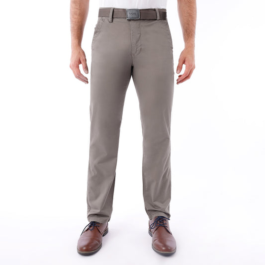 Pantalón Drill Regular con Correa – Taupe