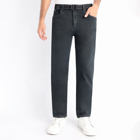 Pantalón de Caballero Regular Confort Premium con Correa - Plomo