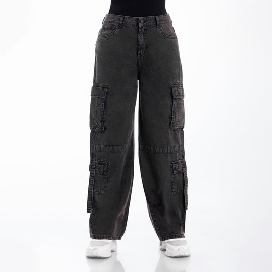 Pantalón Palazzo Cargo Negro