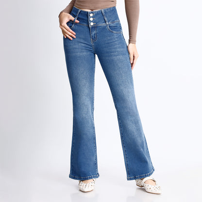 Pantalón Karolina Cintura Flare Push Up 3b Cristal Moteado