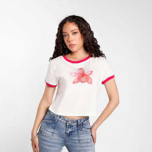 Polo Lary Crop - Fuccia