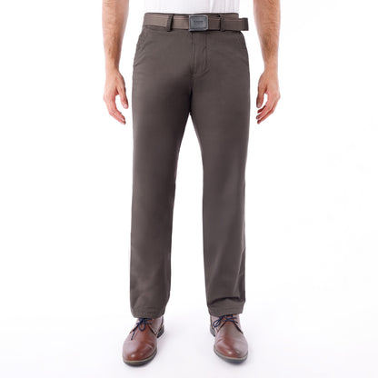 Pantalón Drill Regular con Correa – Marrón