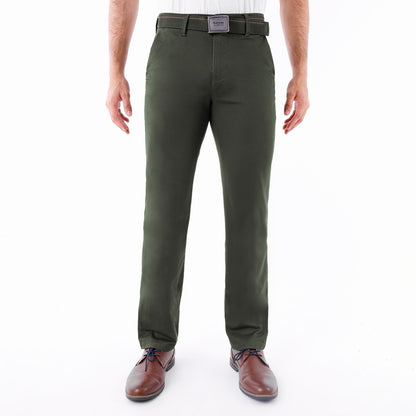 Pantalón Drill Regular con Correa – Verde