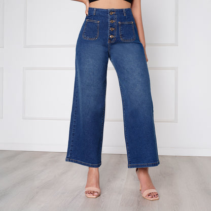 Pantalón Dama Kristen Cintura Culotte 4 Botones