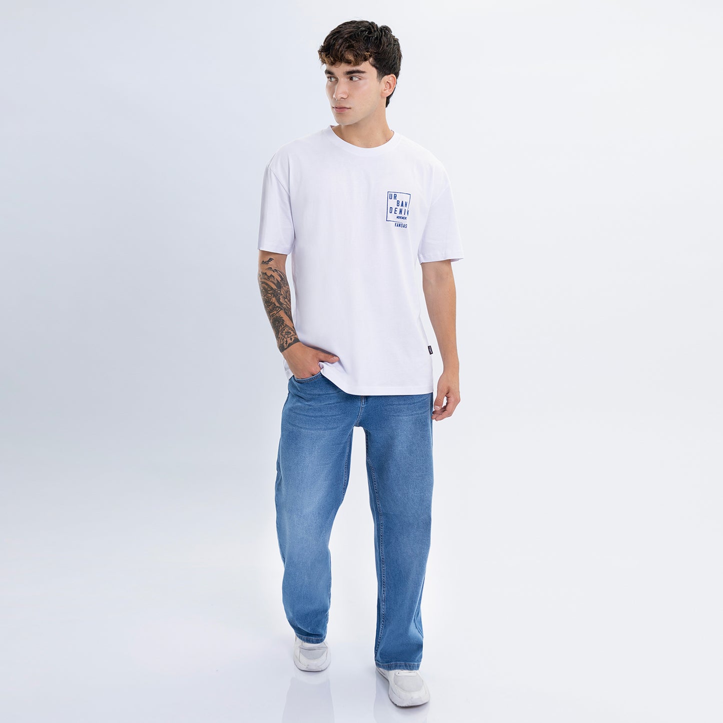 Polo de Caballero Cuello Redondo con Estampado