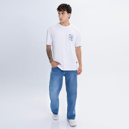 Polo de Caballero Cuello Redondo con Estampado