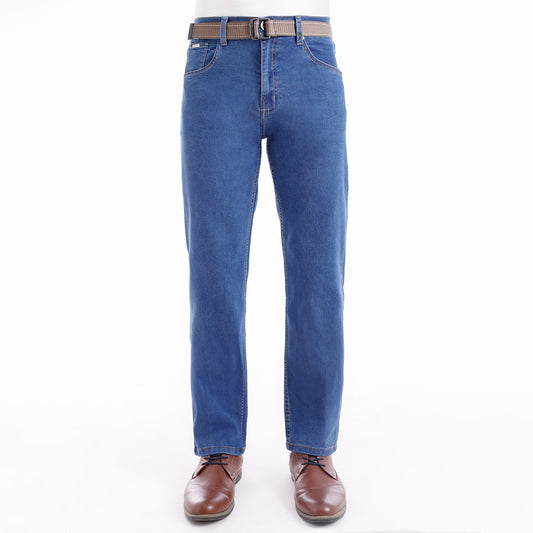 Pantalón de Caballero Regular Confort Premium con Correa - Cristal