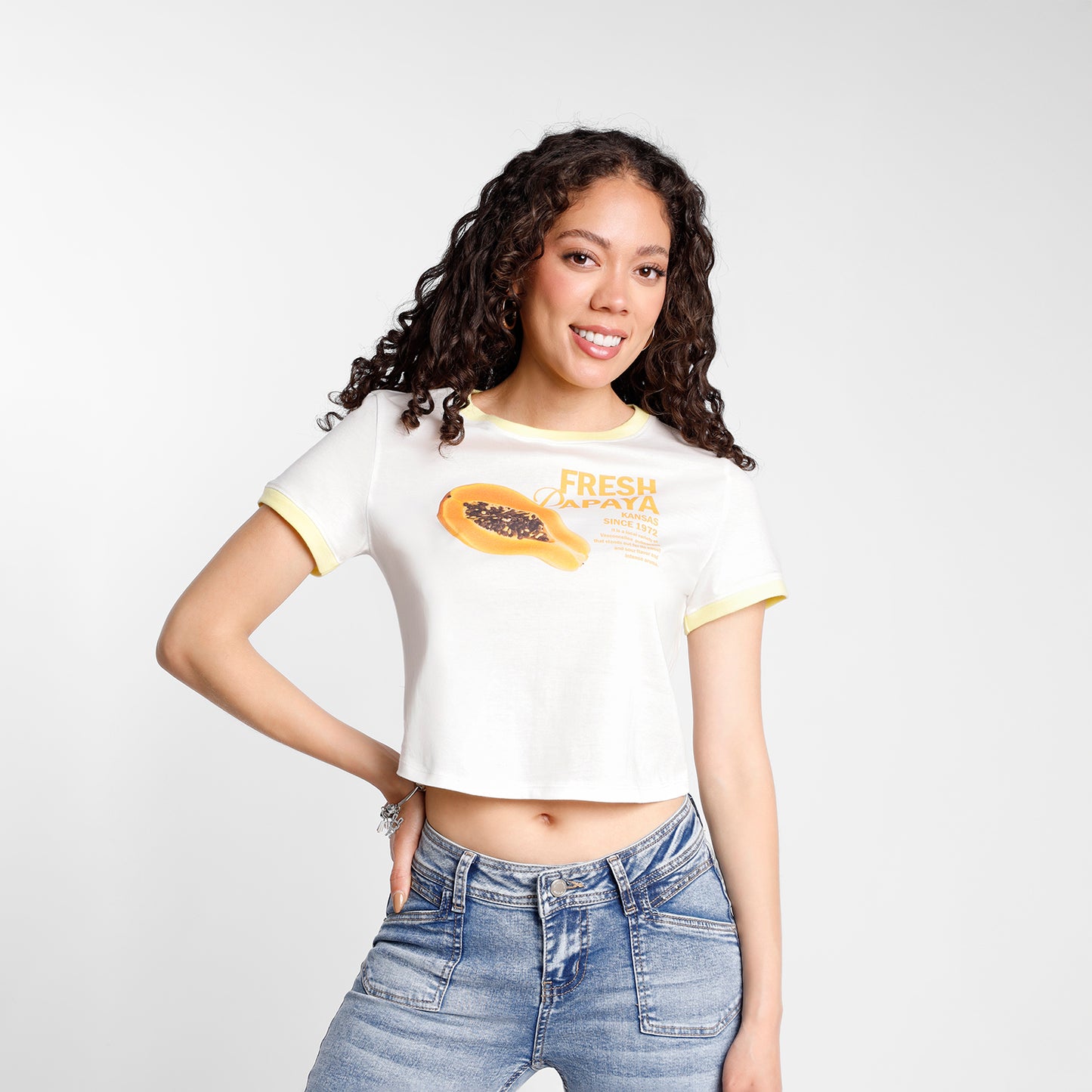 Polo Lary Crop - Amarillo