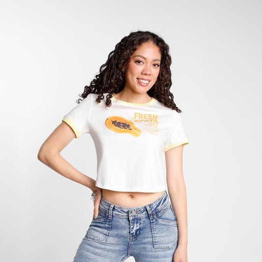 Polo Lary Crop - Amarillo