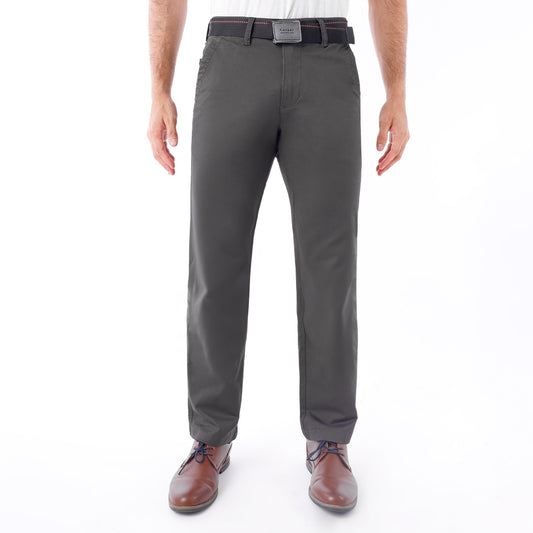 Pantalón Drill Regular con Correa – Charcoal