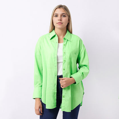 Blusa Oversize Mujer Verde Lima - 231117