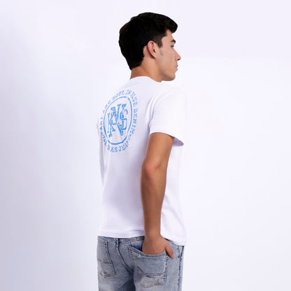 Polo de Caballero Cuello Redondo con Estampado