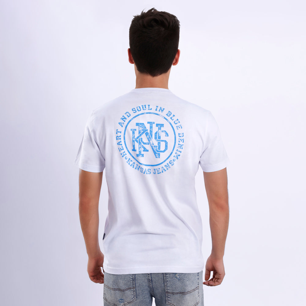 Polo de Caballero Cuello Redondo con Estampado