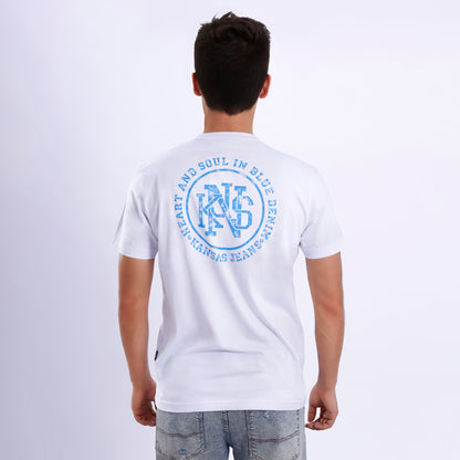 Polo de Caballero Cuello Redondo con Estampado