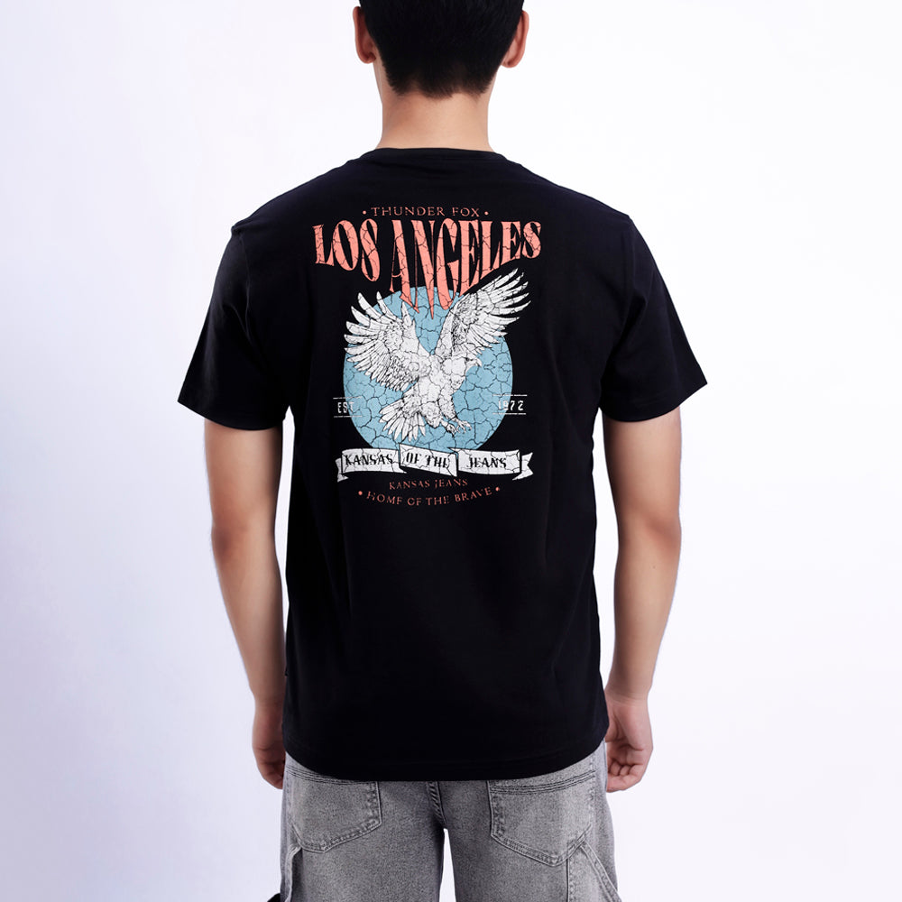 Polo de Caballero Cuello Redondo con Estampado