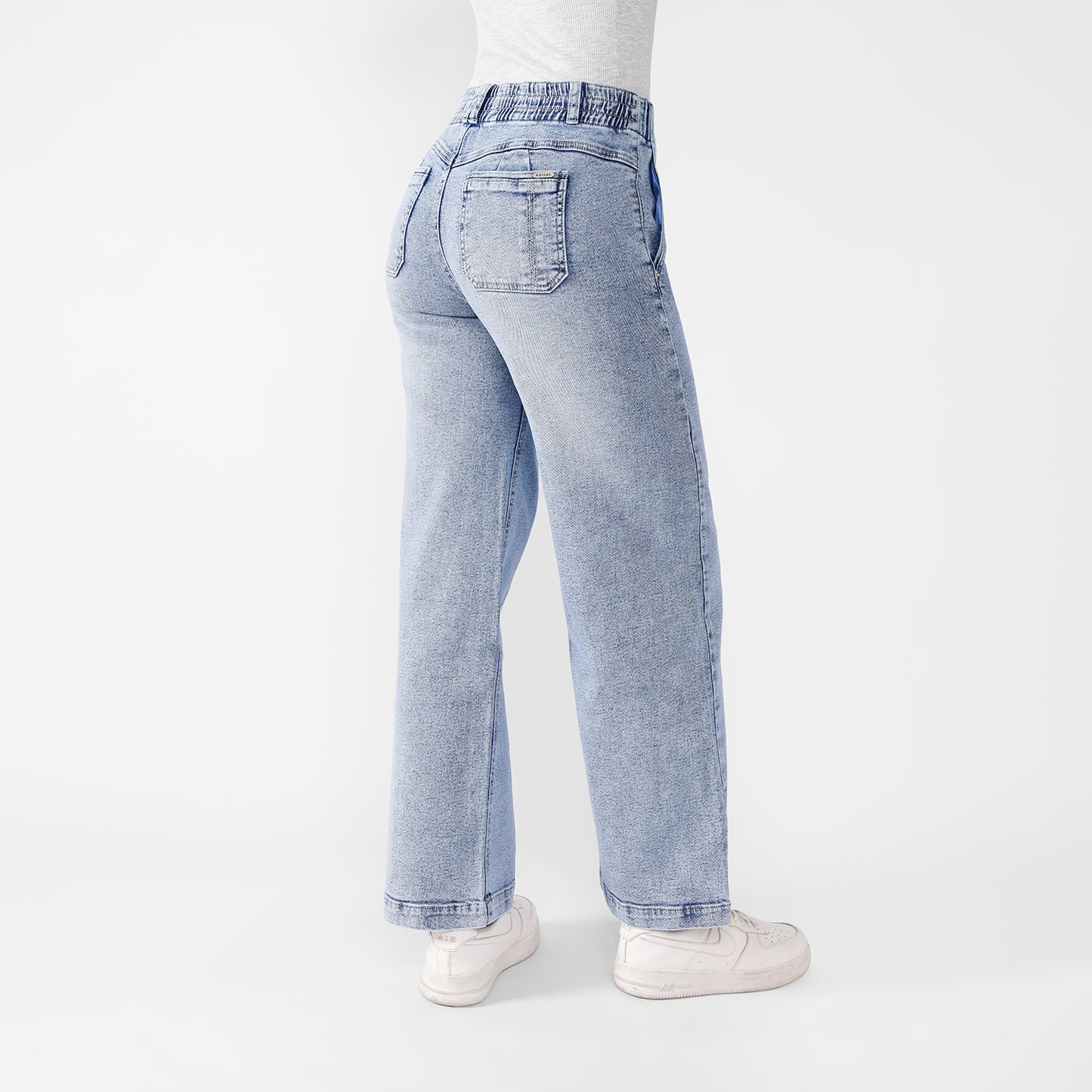 Pantalón Jean Roma Cintura Wide Leg 2 botones